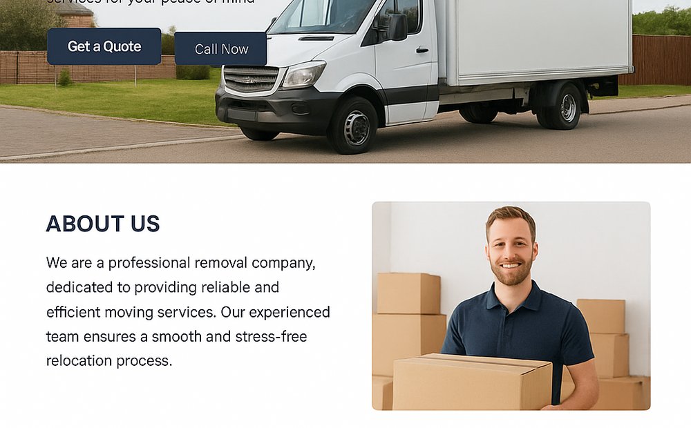 Removal van ready for a move